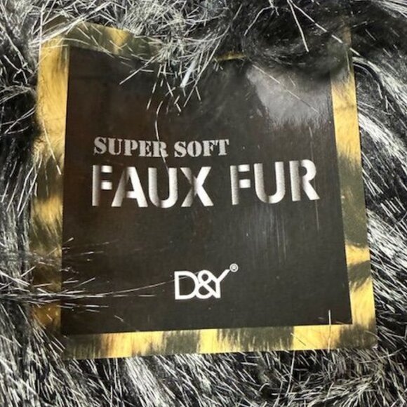 Super Soft Gray Black Mix Mongolian Faux Fur Boot Covers Leg Warmers - Picture 2 of 8